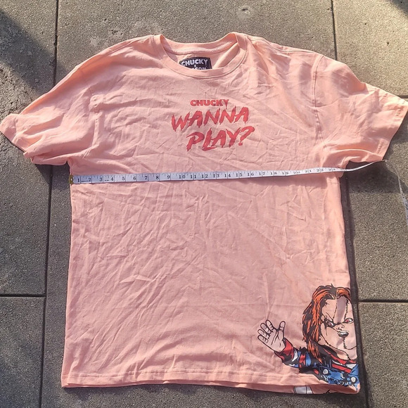 Reason Other - Chucky reason wanna play peach orange red tee t shirt short sleeves crew neck